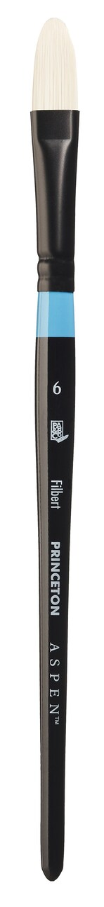 Princeton Series 6500 Aspen Synthetic Brush-Short Handle Filbert Size 6